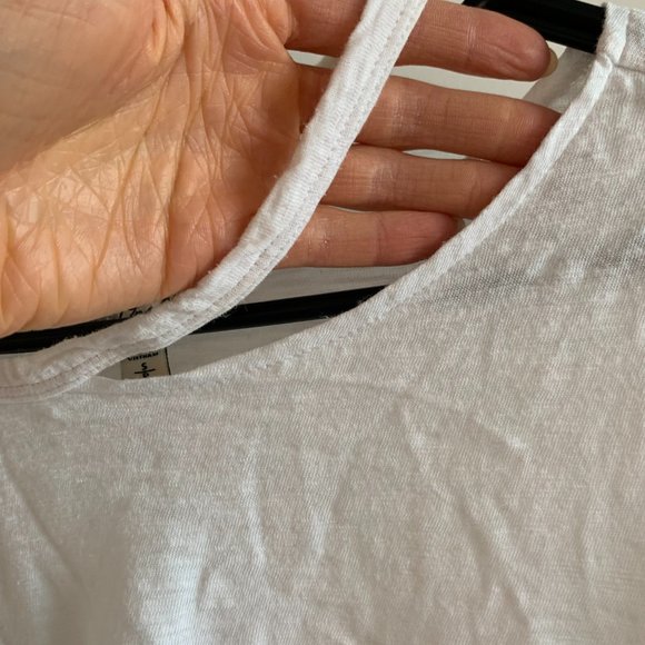 Express White Short Sleeve Crop Top - Picture 4 of 5